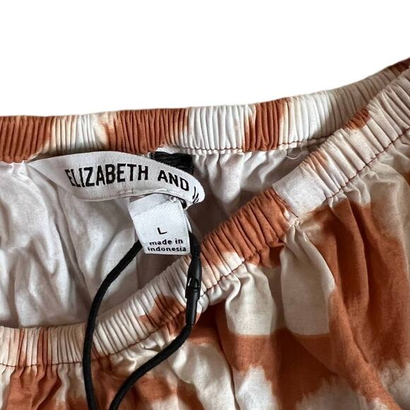 Elizabeth and James Burnt Orange Day Glow Tie Dye casual Dress sz large floral - Picture 8 of 14